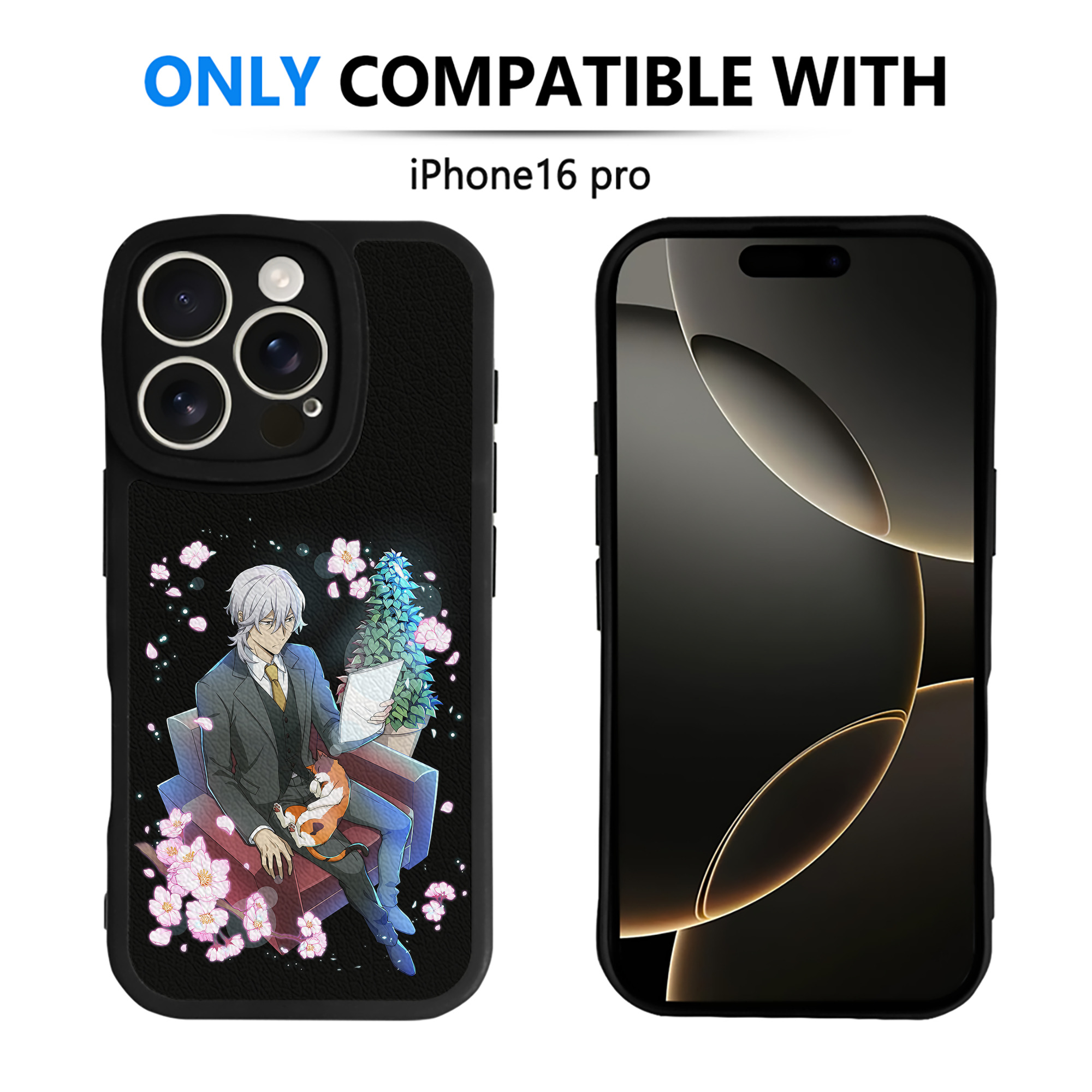 （画像用） 文豪ストレイドッグス Bungo Stray Dogs 【iPhone 16シリーズ対応】シリコンスマホケース（レザー調） 材質：シリコン